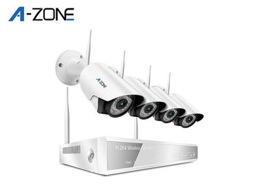 중국 야간 시계 무선 CCTV 사진기 장비 4CH의 nvr를 가진 무선 IP 사진기 체계 협력 업체