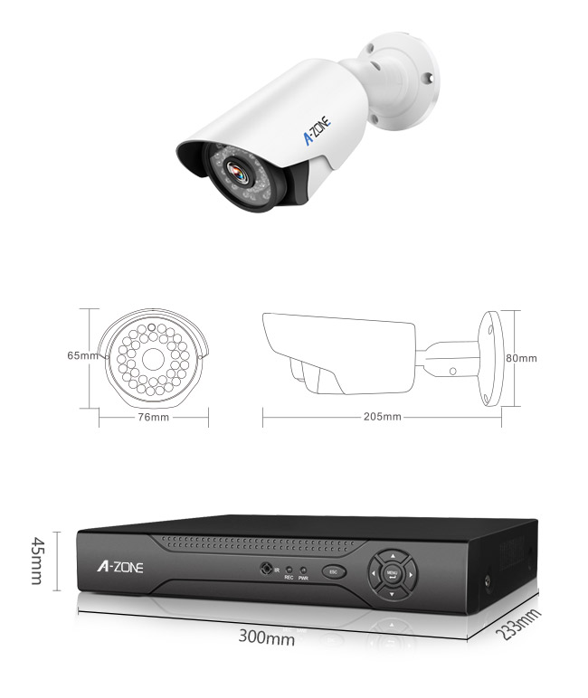 2개의 채널 Poe CCTV 사진기 장비 IP66의 Poe Nvr 감시 시스템을 방수 처리하십시오