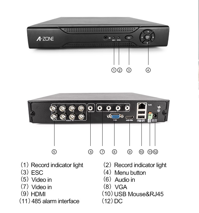 디지털 방식으로 8CH DVR와 사진기 감시를 위한 NVR H.264 네트워크 Dvr